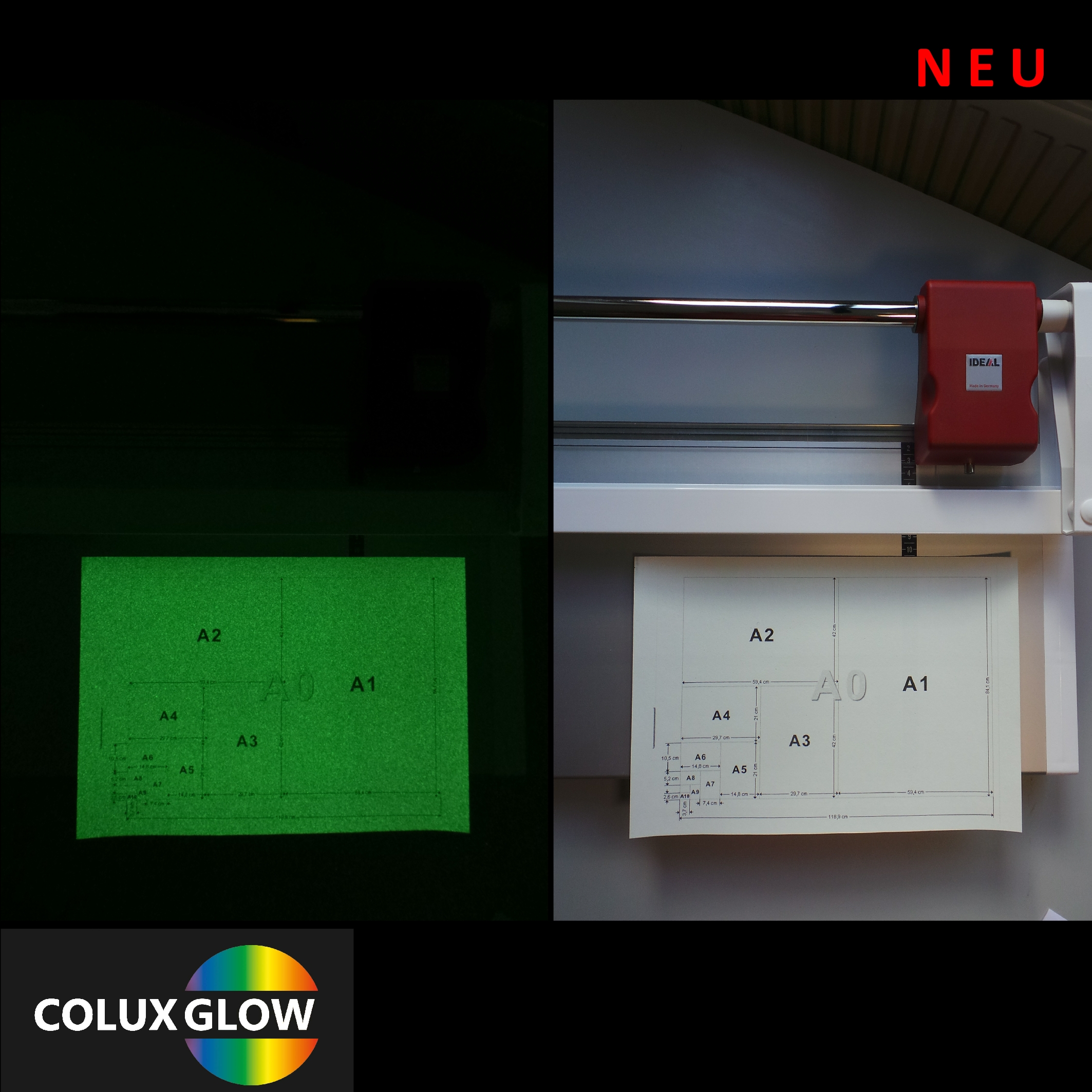 Leuchtkarton gelbgrün